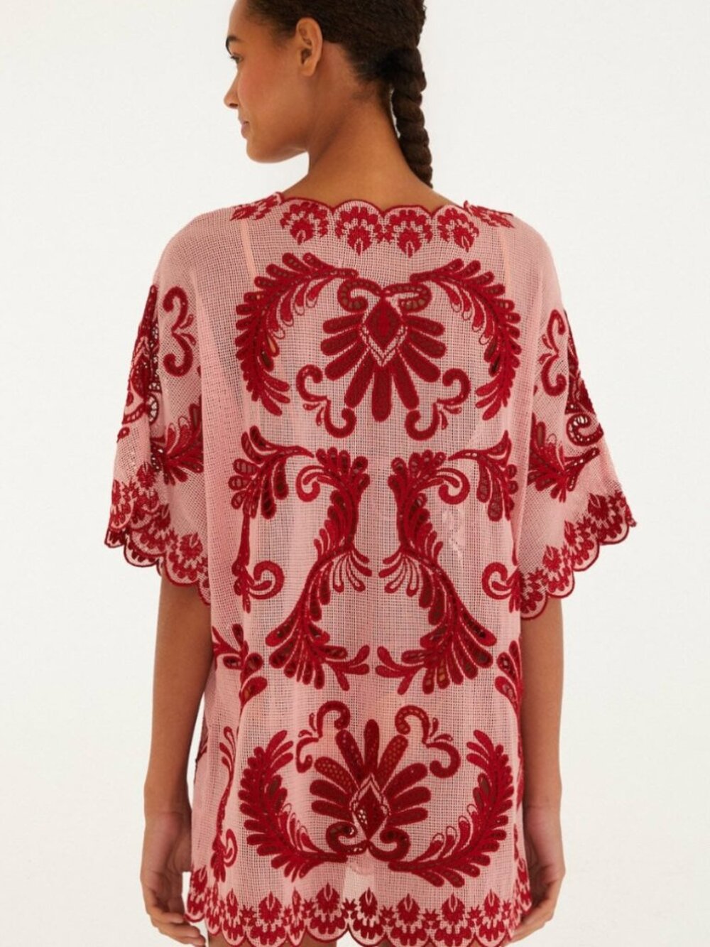 Light Pink Arabesc Dress Cover up swim FARM RIO - Picture 3 of 6
